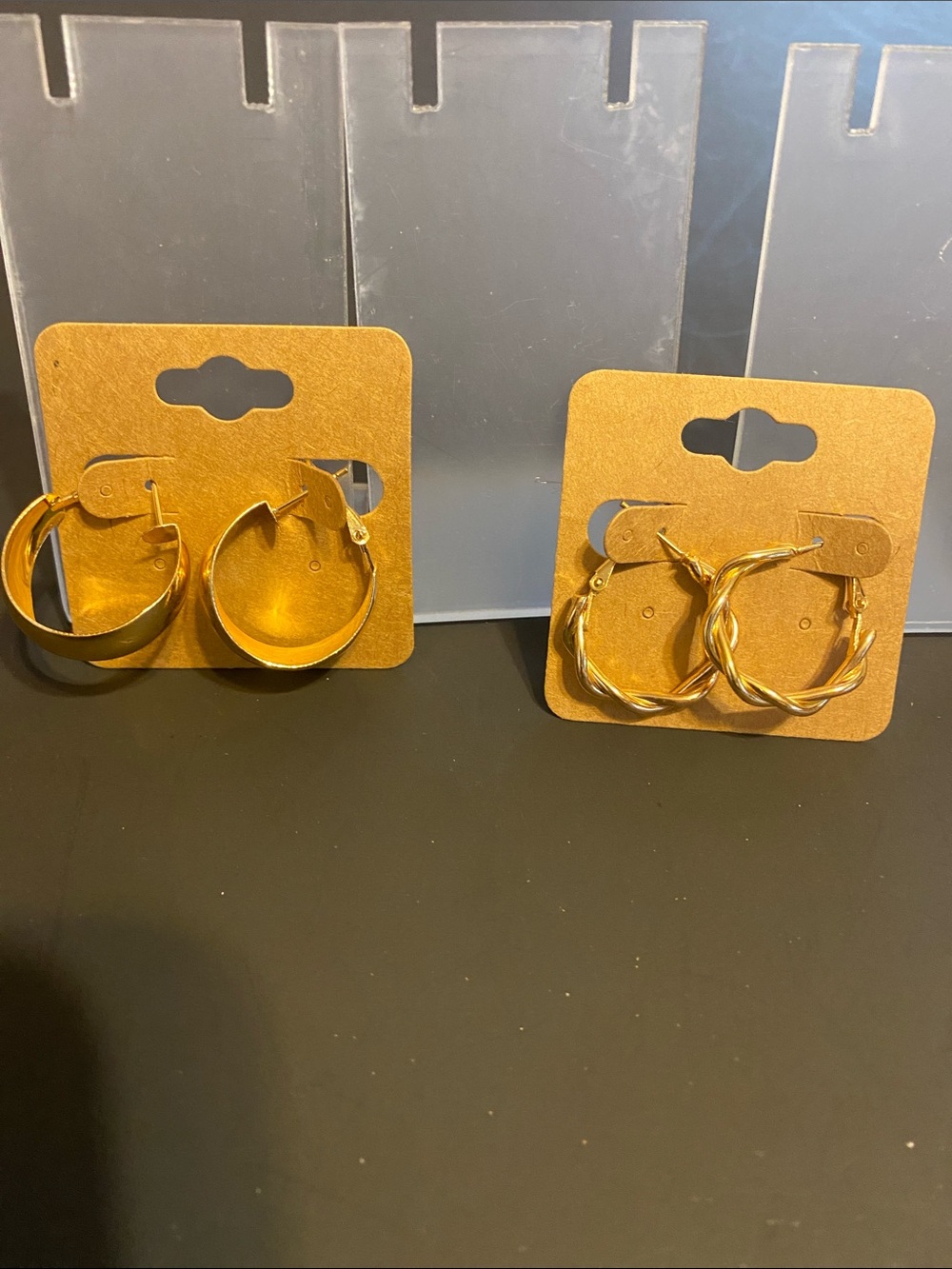 Gold Hoop Earrings Set - Classic and Twisted Styles